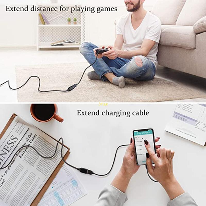 Btsg New Usb 2.0 Kabel Ekstensi Data Charging Male To Female U Disk Hard Drive Cord