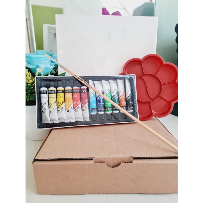 

DISKON SHOPEE/ Paket Delight set lukis kanvas vtec murah