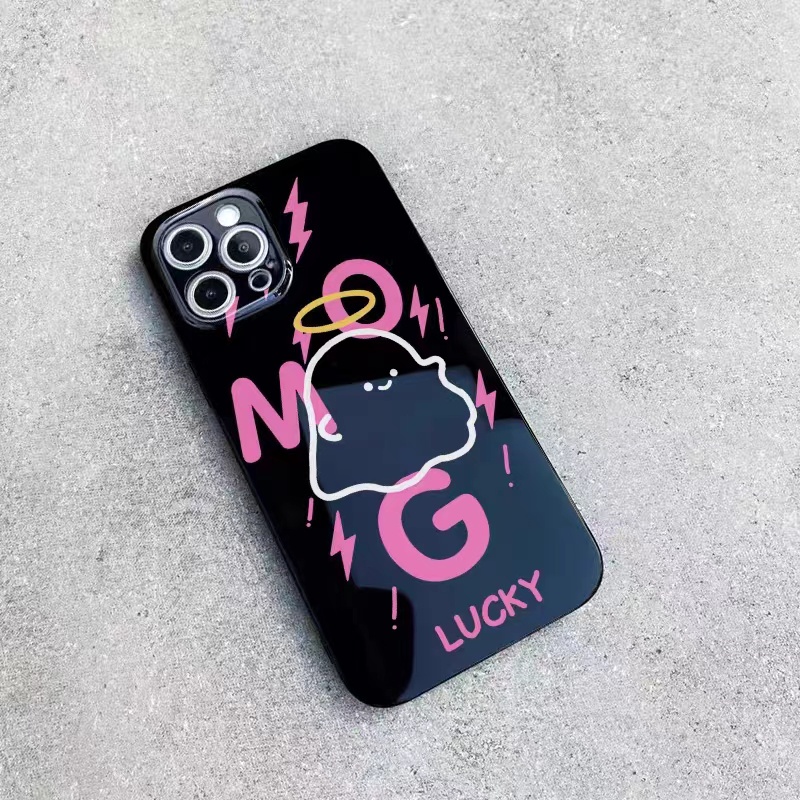 IPHONE Ins Pola Pasangan Cocok Untuk Iphone14 14pro 14plus 13 13pro 13prm iPhone12 7Plus 8Plus Xr XS 13 Pro Max Empat Sudut Casing Ponsel Tahan Guncangan