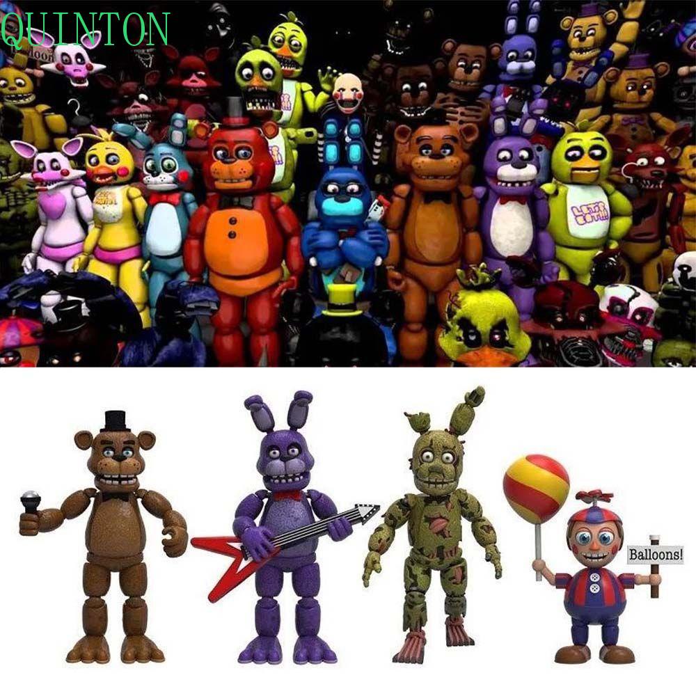 4pcs / Set Mainan Action Figure Model Anime Five Nights At Freddy 's Fnaf Nightmare Bahan Pvc Untuk Koleksi