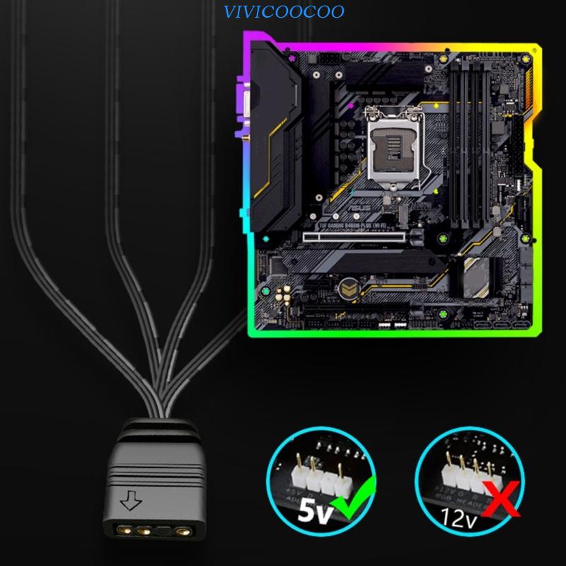 Vivi Kabel LED Strip Splitter RGB 1sampai4 Port Konektor LED ARGB 3Pin 5V Kawat