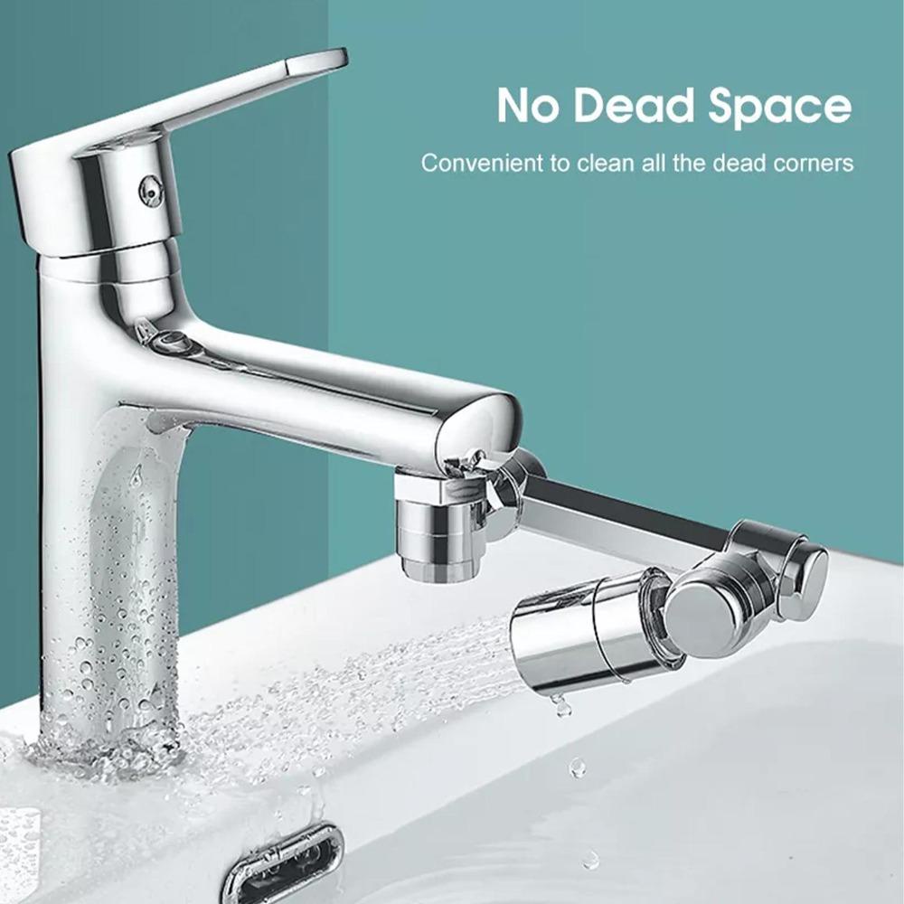 【 ELEGANT 】 Faucet Extender1440/Alat Pemanjang Kran Air° Tembaga Anti Splash Rotatable Hemat Air Aksesoris Kamar Mandi Dapur Kran Aerator