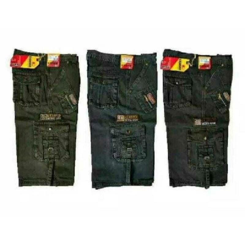 Celana Pendek Cargo Pria 24-44 Bahan Jeans Model Kempol Outdoor Gunung PDL Mma Venum exaver bill bos