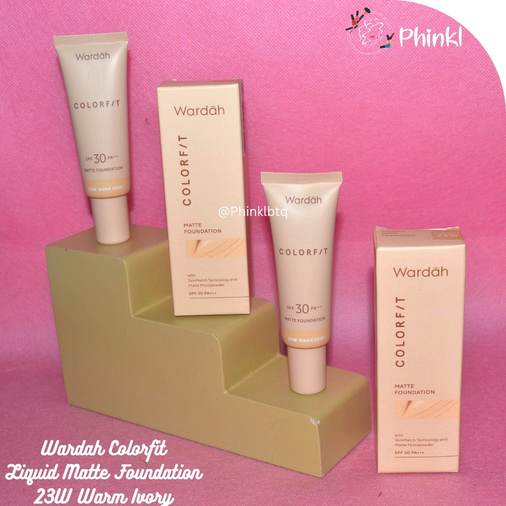 `ღ´ PHINKL `ღ´ ᘺᗩᖇᕲᗩᕼ Wardah Colorfit Matte Fundation oil control spf 30 hasilmattee alas bedak bb cream