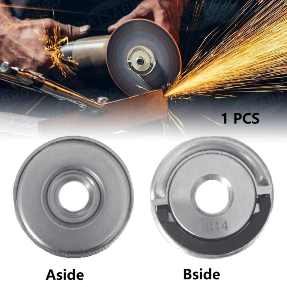 Lanfy Quick Release Flange Nut Inner Outer Self-Lock M14 Thread Angle Grinder Mur Angle Grinder Pas Part Perubahan Cepat Flange Nut Set