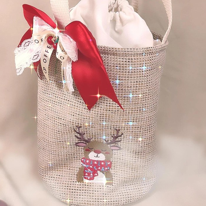 

⭐BISA COD⭐ tas natal goodiebag - tas natal canvas