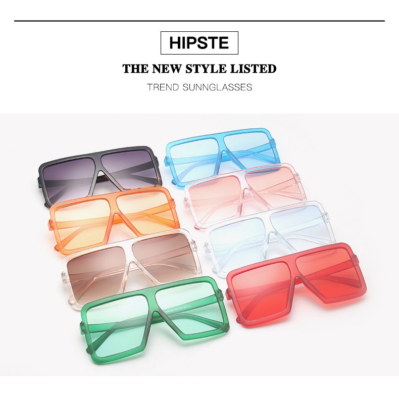 Kacamata Hitam Vintage Oversized Pria Dan Wanita Kacamata Hitam Kacamata Kotak