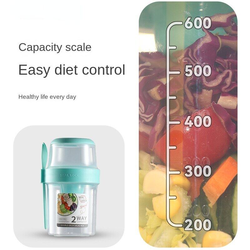 Breakfast Oatmeal Cereal Nut Yogurt Salad Cup Seal Container Set Dengan Garpu Saos Tutup Gelas Bento Tuppers Food Taper Bowl Lunch Box