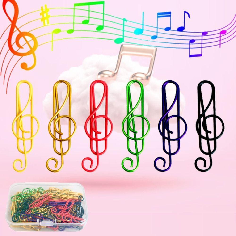 Nanas 50 Pcs Warna-Warni Klip Kertas Perlengkapan Sekolah Tangan Aksen Pemegang Logam Bookmark Planner Clips