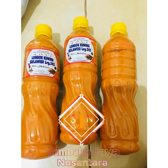 

Best Seller [COD] sambal lombok kuning/saos/Lombok Kuning Sulawesi 600ml khas makassar - 300 ml