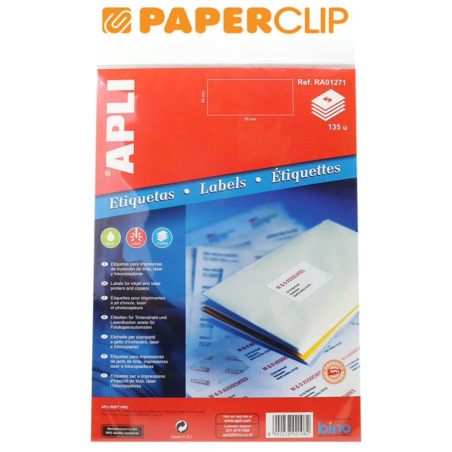 

LABEL APLI RA01271 70X30MM