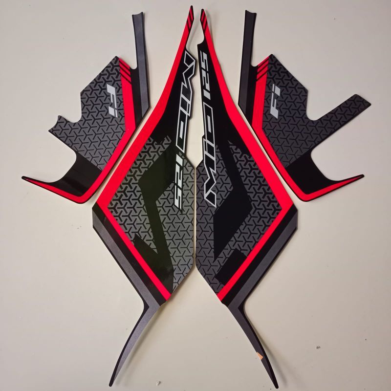 (ORI) Striping sticker lis body yamaha mio m3 2020 2021 full hitam merah KUALITAS ORIGINAL PABRIK
