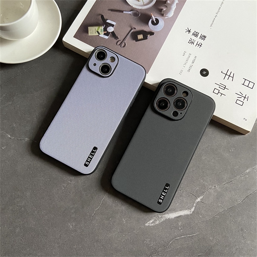 Casing Kulit Premium Minimalis iPhone 14 Pro Max Plus case iPhone 13 12 11 Pro Max Kamera Mewah Tertutup Penuh Pelindung shock protection back cover