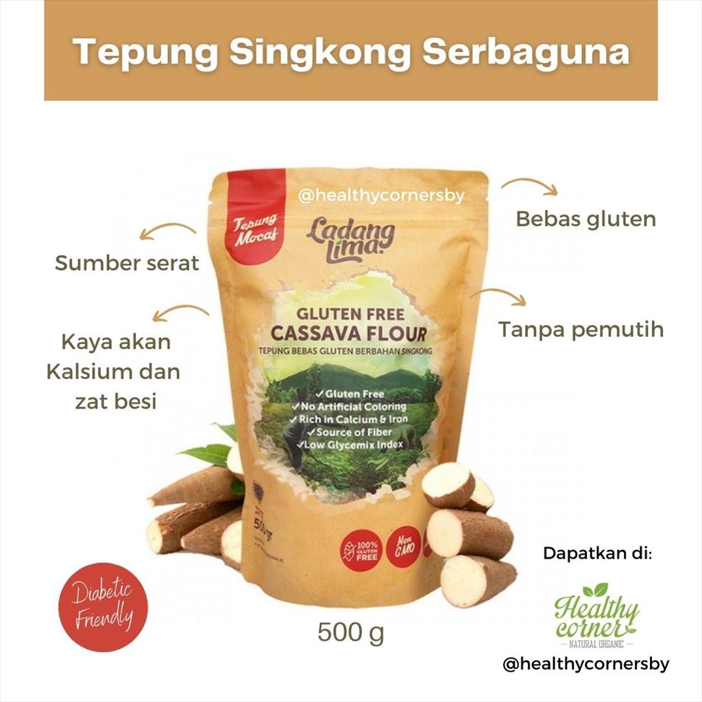 

Ladang Lima - Tepung Singkong Gluten Free Serbaguna ( Mocaf ) 500g