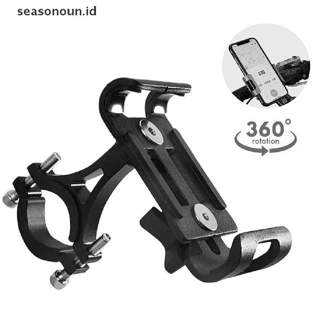 Seasonoun Dudukan Ponsel Sepeda Anti-Slip Mount Phone Rotatable Support.