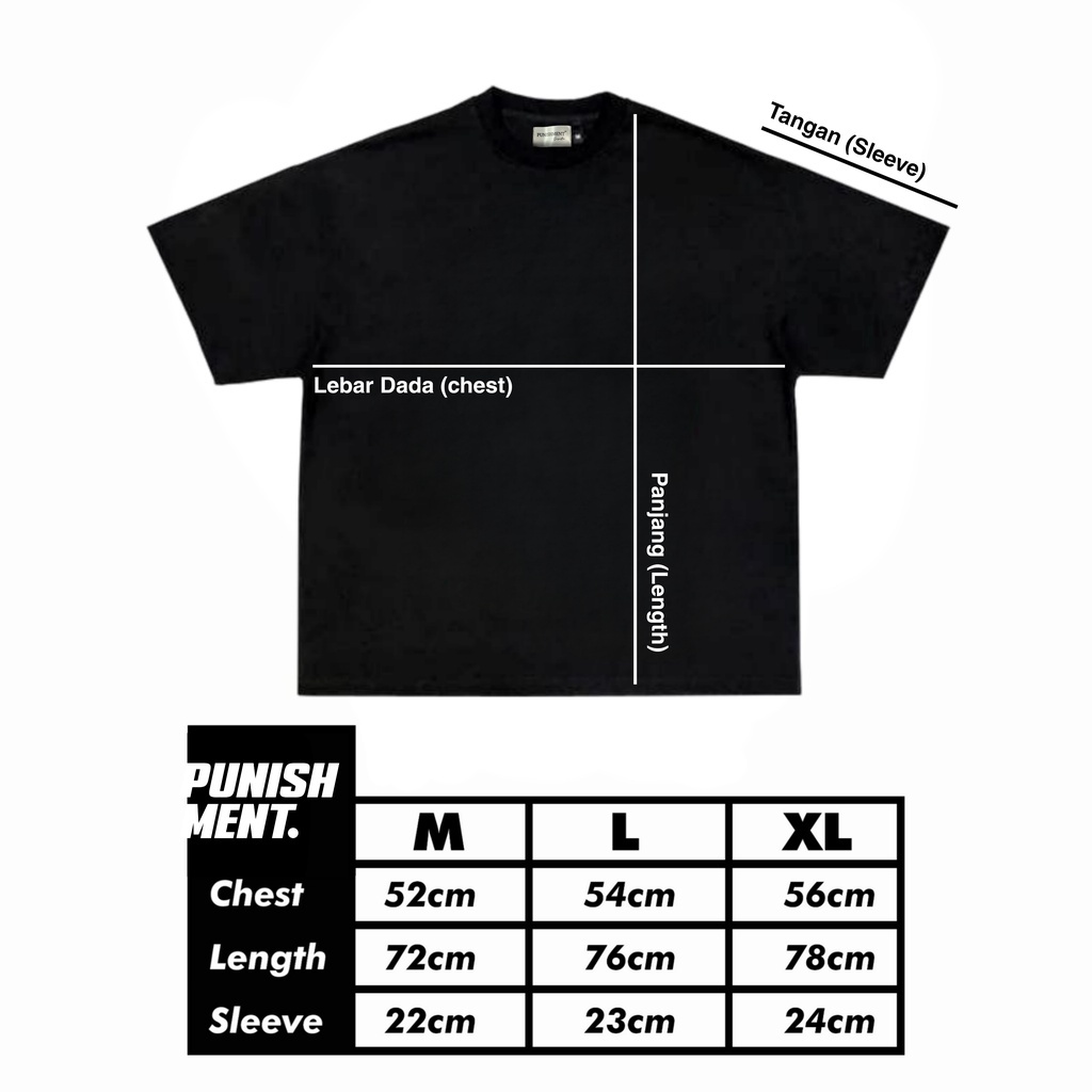 T-Shirt Punishment Never Dream Black Unisex