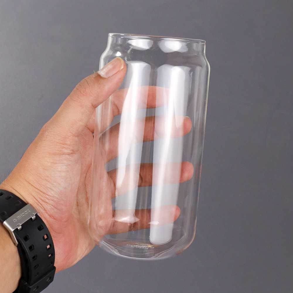 (BISA COD) FTIHSHP  Gelas Minuman Kaleng Can Shape Borosilicate Glass 550ml - CXX186