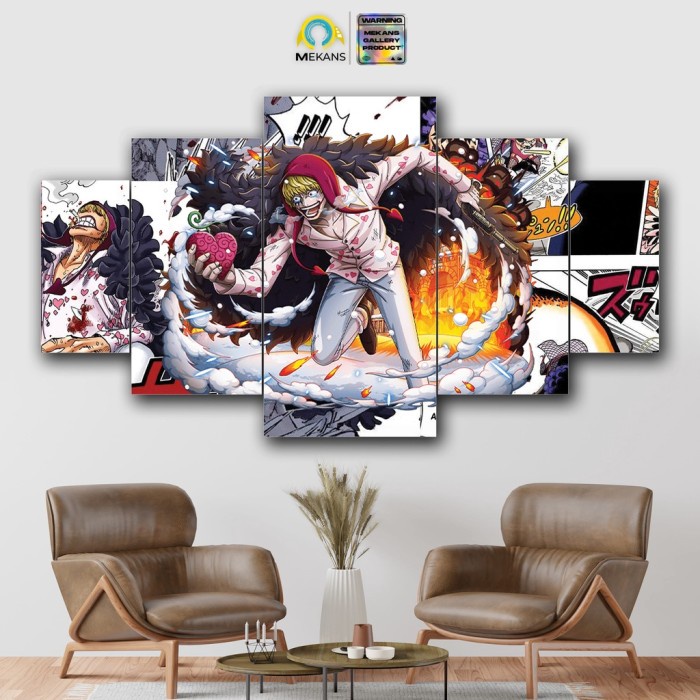 stiker dinding ONE PIECE Hiasan dinding ONE PIECE ROSINANTE 5pcs - MBO#3 1267