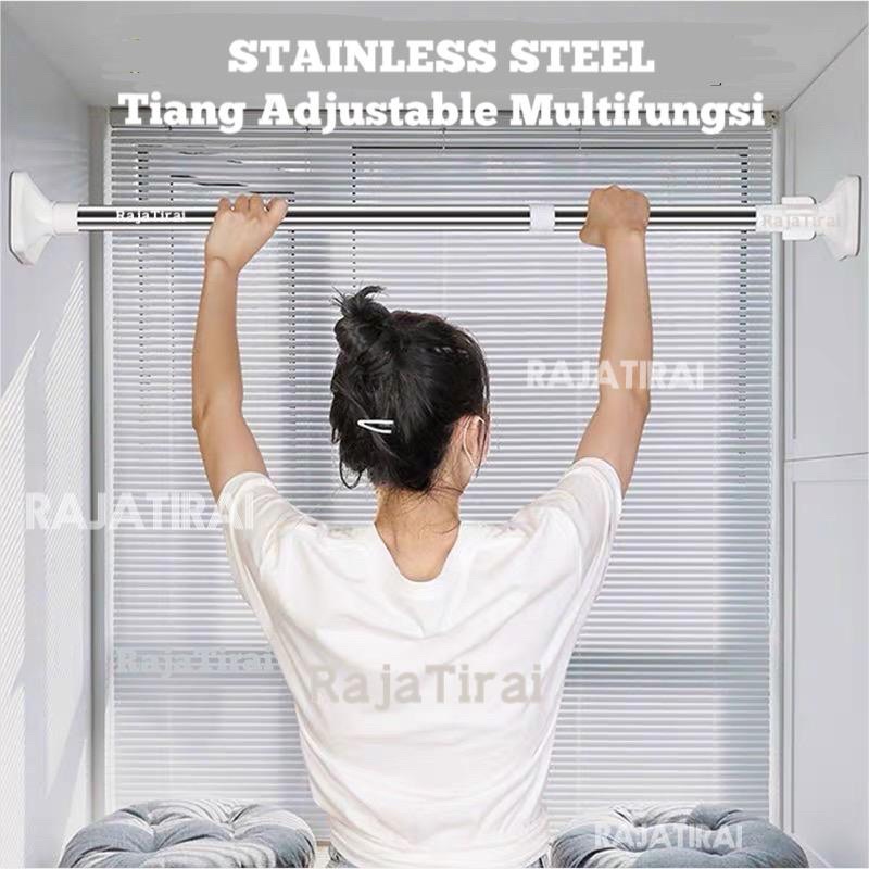 TIANG pipa FLEKSIBEL 50CM-300CM tanpa paku /TIANG PIPA KAMAR MANDI/TIANG TONGKAT KOLONG DAPUR/TIANG SERBAGUNA/TIANG TANPA PAKU/TIANG KAMAR MANDI/ TIANG PIPA TONGKAT RAK LEMARI/ TIANG TONGKAT JEMURAN BAJU/ TIANG HORDENG GORDENG JENDELA PINTU