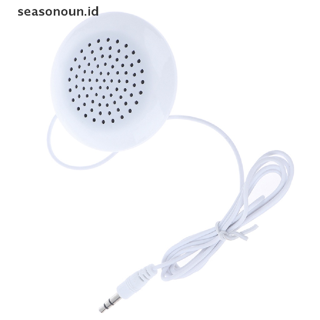 Seasonoun Portable 3.5mm AUX Pillow Speaker mini Untuk MP3 MP4 CD Telepon Putih.