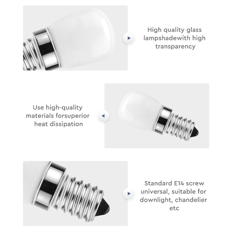 E12/e14 Interface Bohlam Kulkas Mini LED Yang Dapat Diganti/Lampu Mesin Jahit Hemat Energi Sangat Terang/Bohlam Lampu Peralatan Rumah Serbaguna