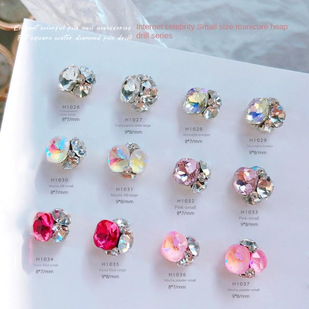 AUGUSTINA Agustina Kuku Rhinestones Pesona Kuku Manicure Aksesoris Jepang Nail Art Aurora Profiled Drills 3D Nail Art Drills