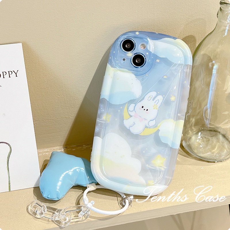 Samsung A14 A54 A34 A04 A04s A13 A23 A53 A03 A03s A02s A52 A72 A32 A22 A12 A71 A51 A50 A50s A30s A11Moon Bunny Soap Phone Case Soft Cover