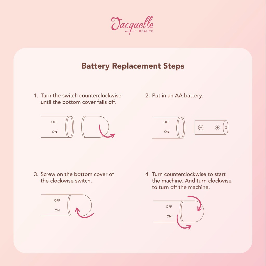 Jacquelle Electric Rose Quartz Face Massager - Jade Roller Elektrik untuk Wajah Anti Aging Anti Kerutan dan Bagus Menyerap Skincare