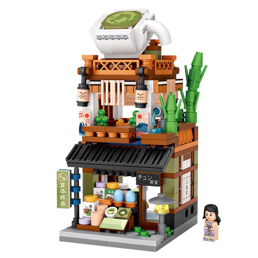 【COD】JAPAN Street Mini - SHOPPING STREET SERIES ( 1653 - 1656 ) Building Block Brick DIY Blok Mainan Blok Bangunan Laki-laki Hadiah