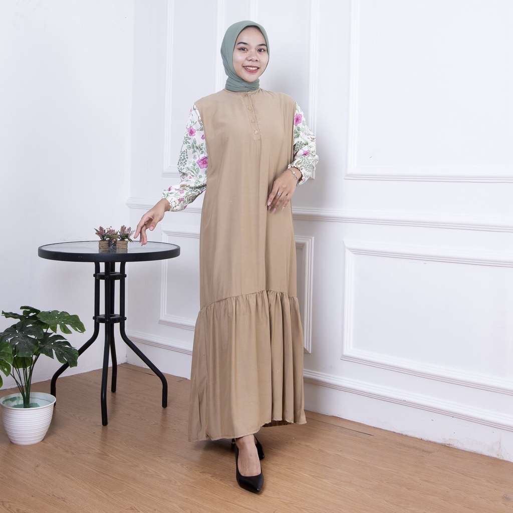 IL - DRESS SHABRINE WANITA KATUN RAYON PREMIUM / GAMIS HOMEY WANITA MUSLIM BAHAN ADEM