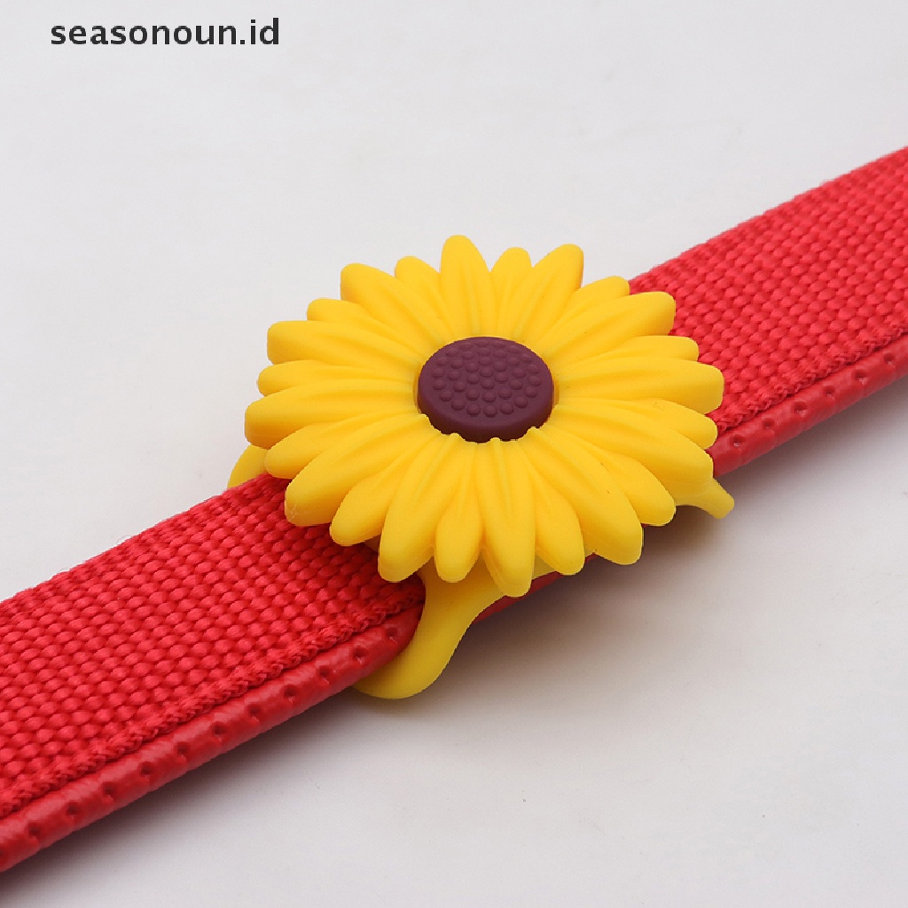 Seasonoun Pet Silikon Casing Pelindung GPS Finder Anjing Kucing Kerah Loop Untuk Airtags Tracker.