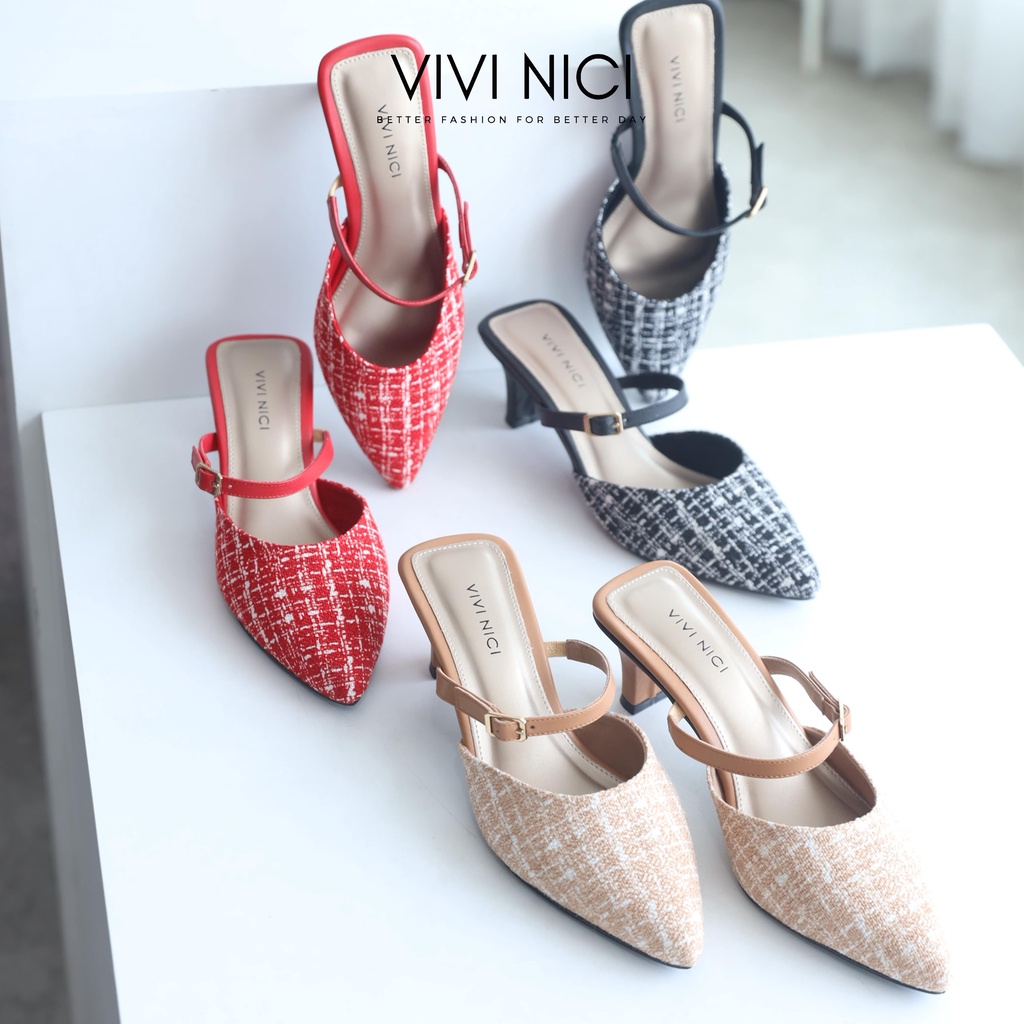 VIVI NICI - Freya Sandal Mules Hak 5 Cm