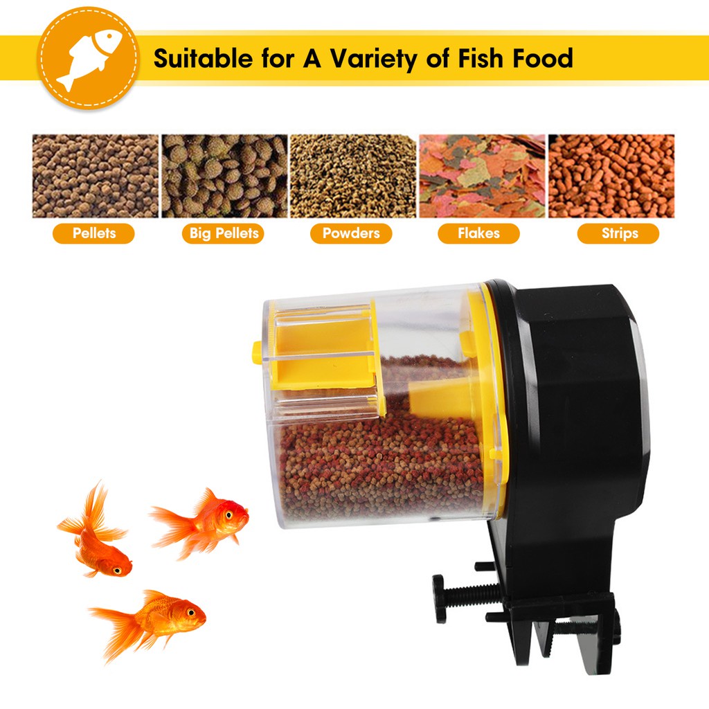 YGRETTE -  Dispenser Makanan Ikan Otomatis Aquarium Automatic Fish Food Feeding Timer Feeders Pakan