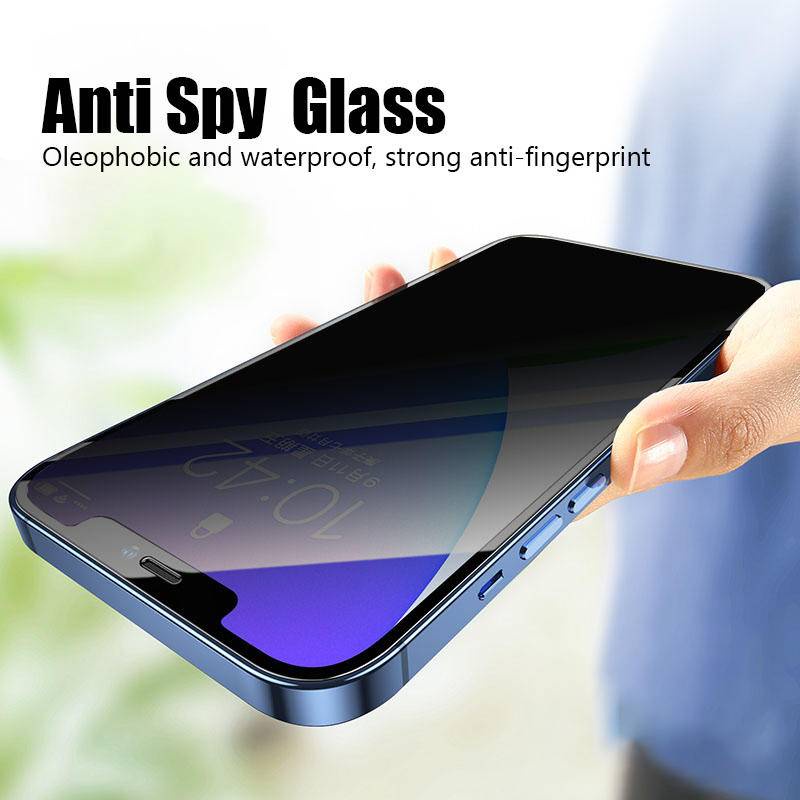 2pcs Pelindung Layar Anti Spy Untuk Iphone14 13 12 11 Pro MAX Plus Kaca Privasi Mini Untuk iPhone X XS MAX XR 7 8 6 6S Plus SE 2022 2020 14Plus 13Mini 12Mini Tempered Glass