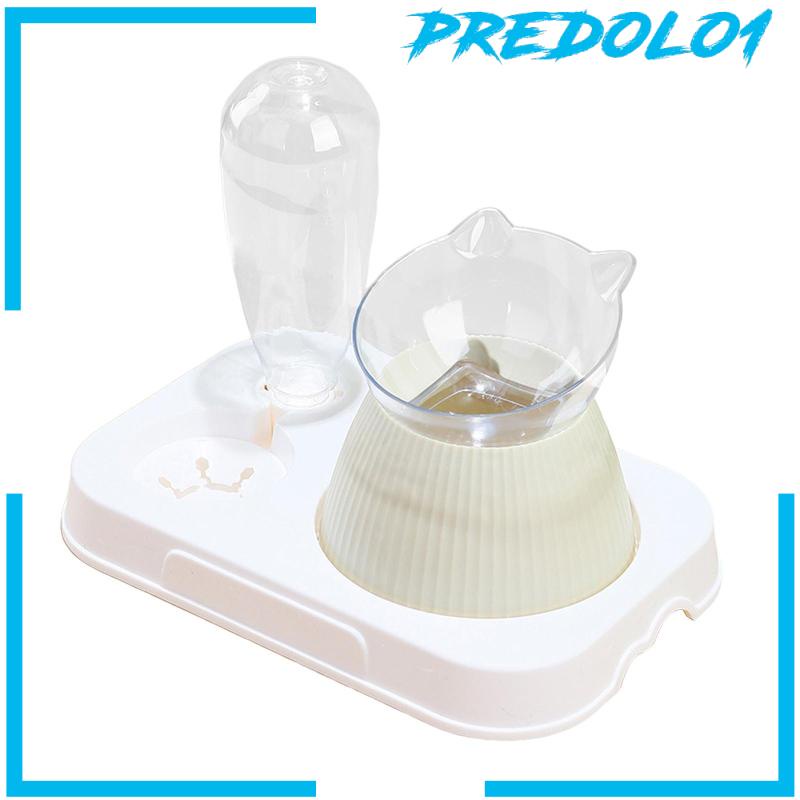 [Predolo1] Mangkuk Makanan Kucing Miring Pet Feeder Waterer Food Feeding Dog Bowl Drink Fountain