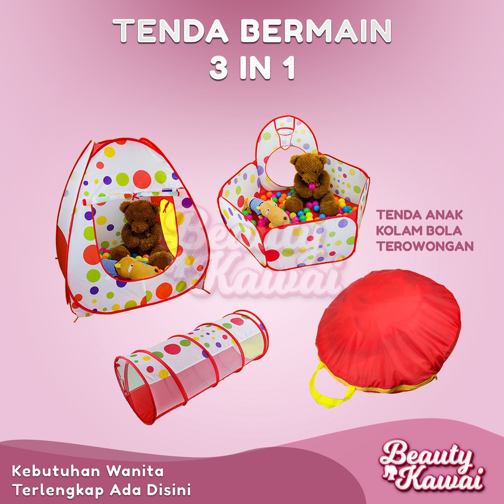 Tenda Anak Jumbo 3-4 orang Mainan Princess Castle Tent Playhouse