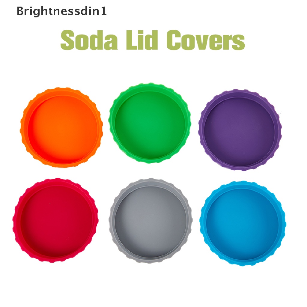 [Brightnessdin1] 1pcs Soda Lid Cover Multiwarna Pelindung Kaleng Minuman Silicone Can Cover Tutup Botol Bir Tin Can Soda Coke Cap Boutique