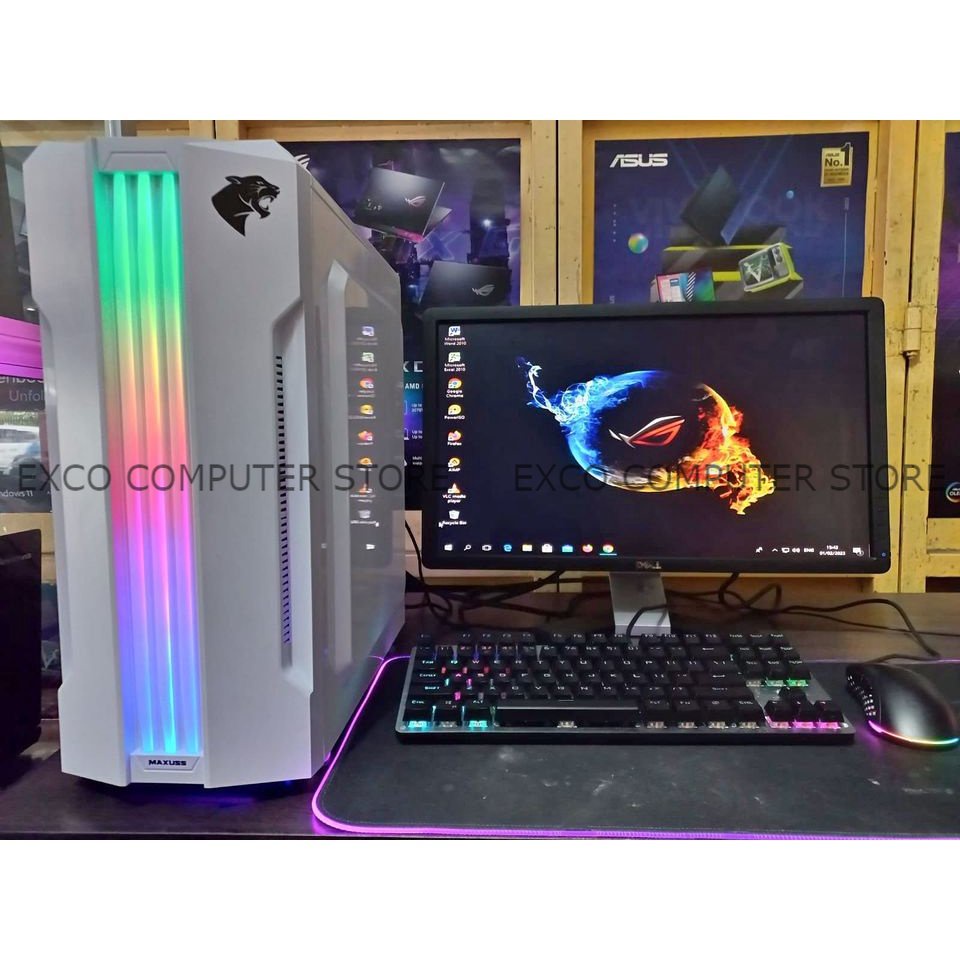 Pc Gaming AMD Athlon 3000G Ram 8 gb SSD LED 19&quot;
