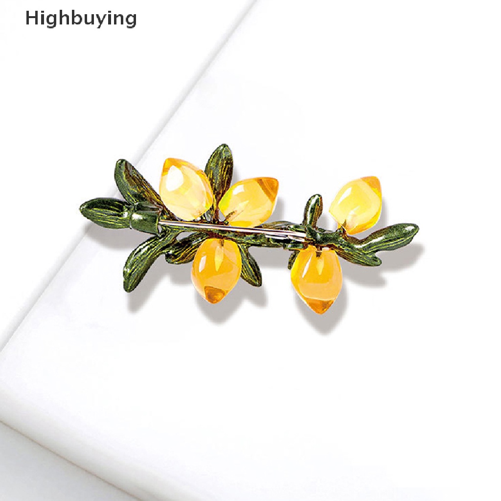 Hbid Vintage Women Enamel Berry Brooches Plant Series Badges Pins Lady Clothing Sweater Corsage Buckle Jewelry Gift Glory