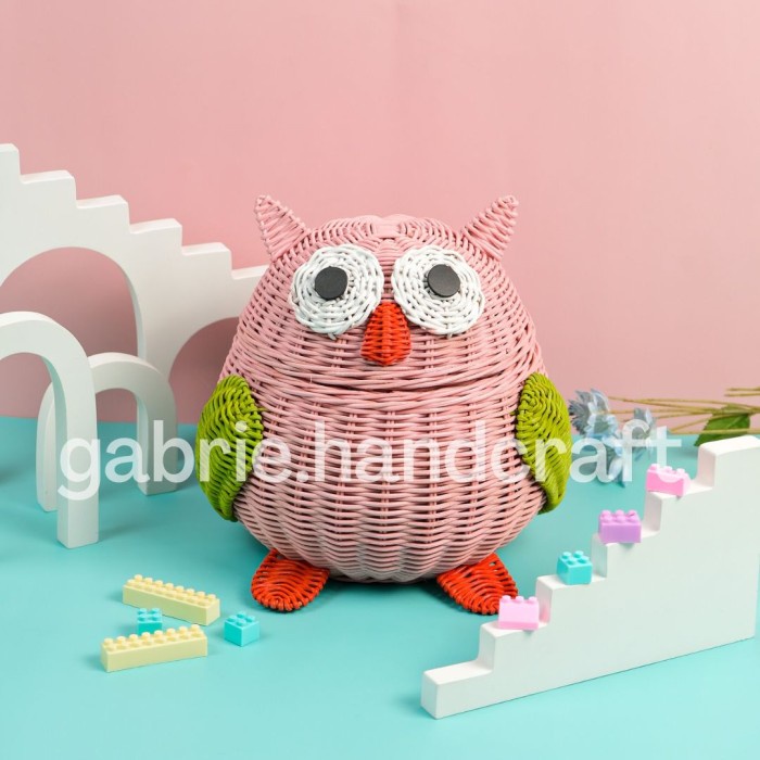 

⭐BISA COD⭐ ROTAN BURUNG HANTU PINK -TEMPAT HADIAH ULANG TAHUN/MANYUE/STORAGE BOX