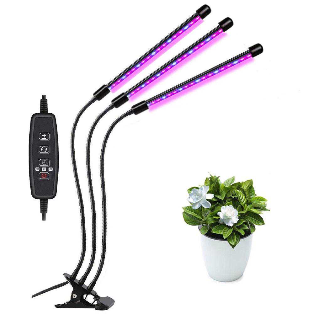 (BISA COD) FTIHSHP DQOK Grow Light LED USB Phytolamp 3 Color Spectrum 3 Head 18W 5V - GL35