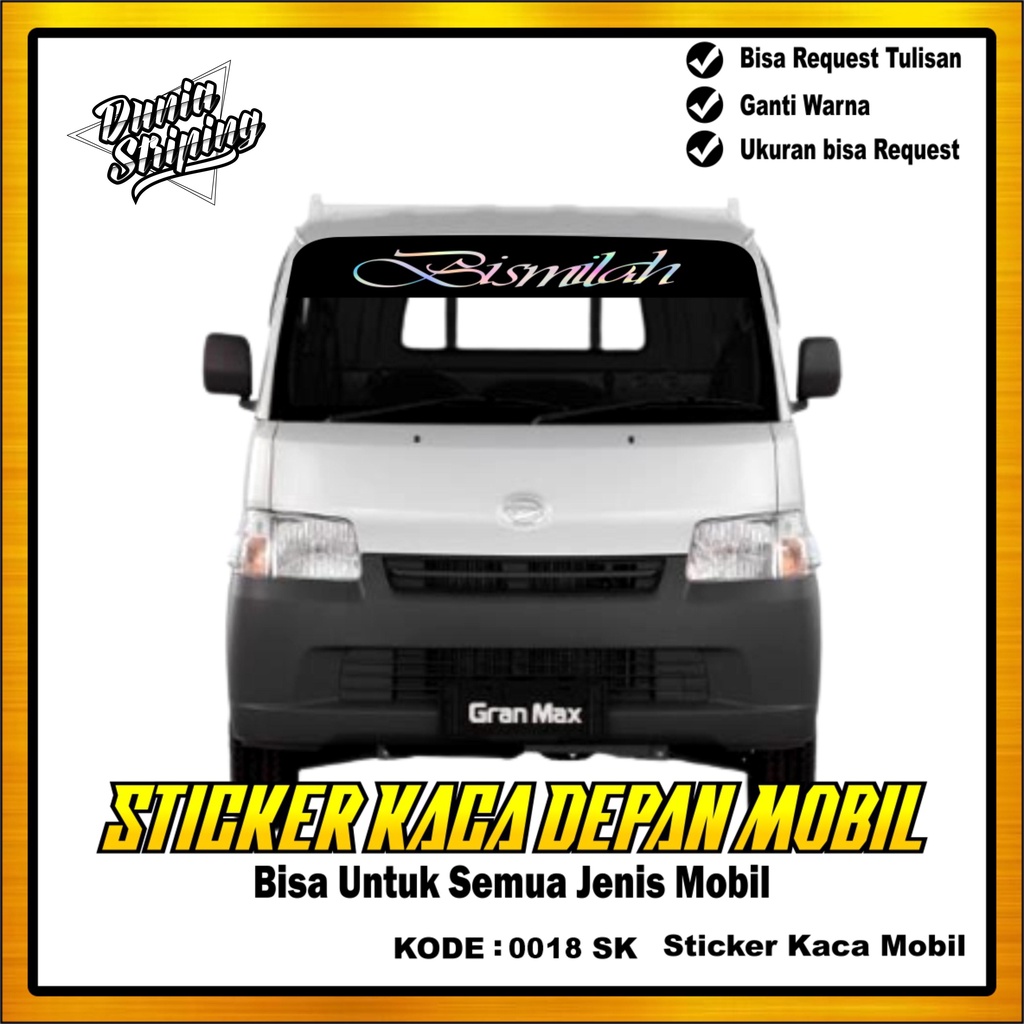 STIKER CUTING KACA DEPAN MOBIL/GRANDMAX