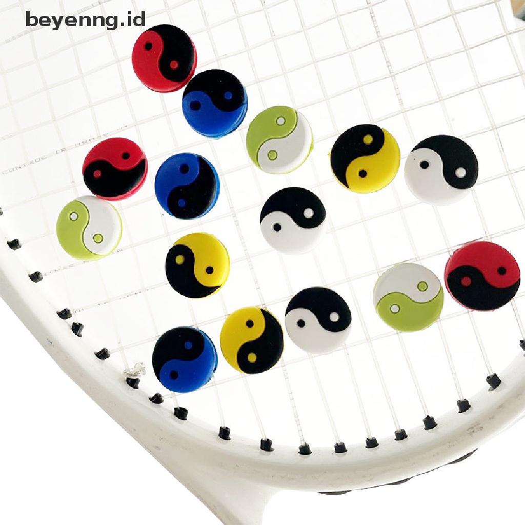 Beyen 10Pcs Silikon Raket Tenis shock absorber Tai Chi 5warna full Jaring Penyerap ID