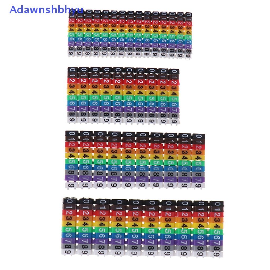 Adhyu Cable Marker Colorful C-Type Marker Number Tag Label Untuk Kawat 1.5/2.5/4/6mm2 ID