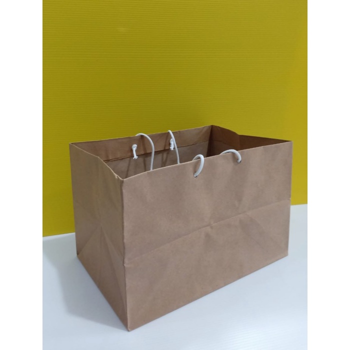 

⭐BISA COD⭐ paper bag polos paperbag coklat ukuran P30 x T20 x L20 tas kertas kraf