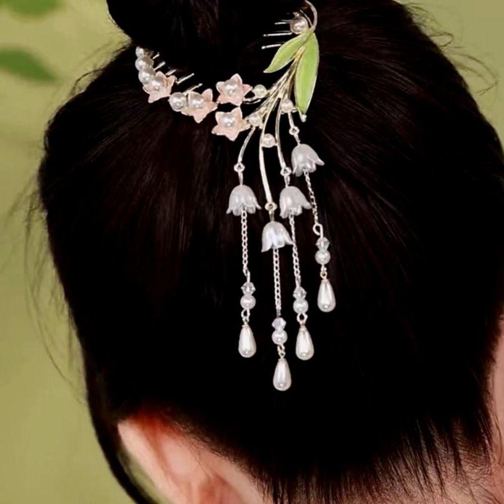 Mxbeauty Jepit Rambut Bunga Lucu Sederhana Rambut Sanggul Tetap Klip Wanita Hiasan Kepala Elegan Kecil Hair Claw Plate Hair Buckle