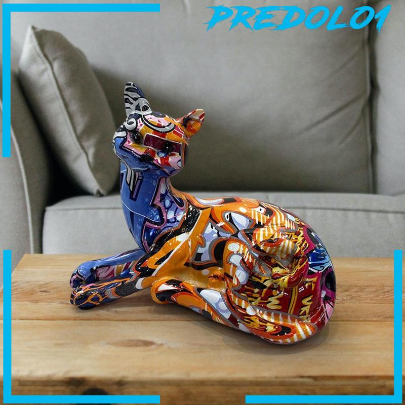[Predolo1] Patung Kucing Patung Hewan Dekorasi Patung Kucing Untuk Rak Kamar Tidur