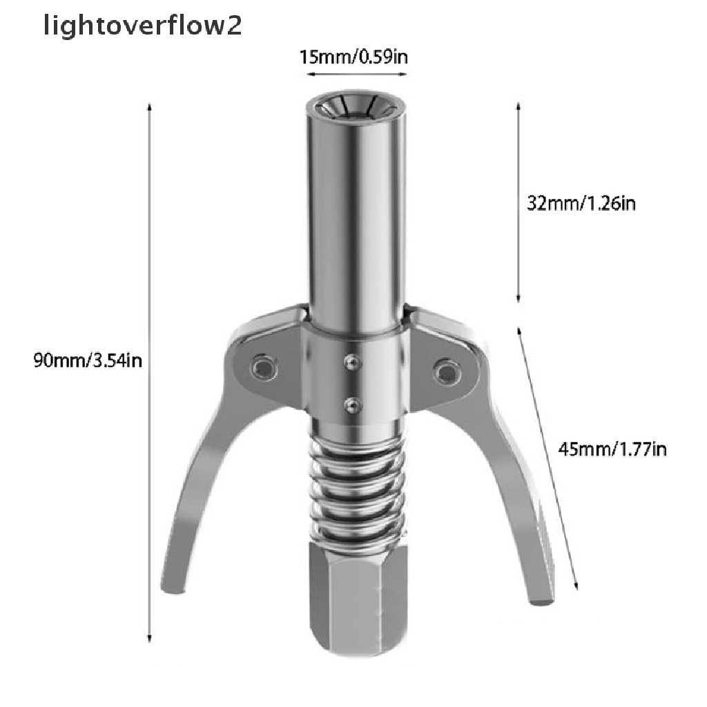 [lightoverflow2] Grease Tool Coupler Heavy-Duty Quick Lock and Release Double Handle [ID]