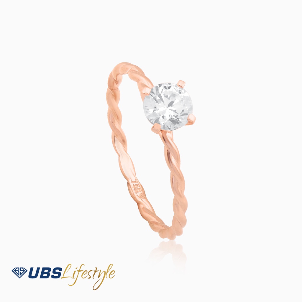 UBS Cincin Emas Arty Solitaire - Ecd1420r - 17K