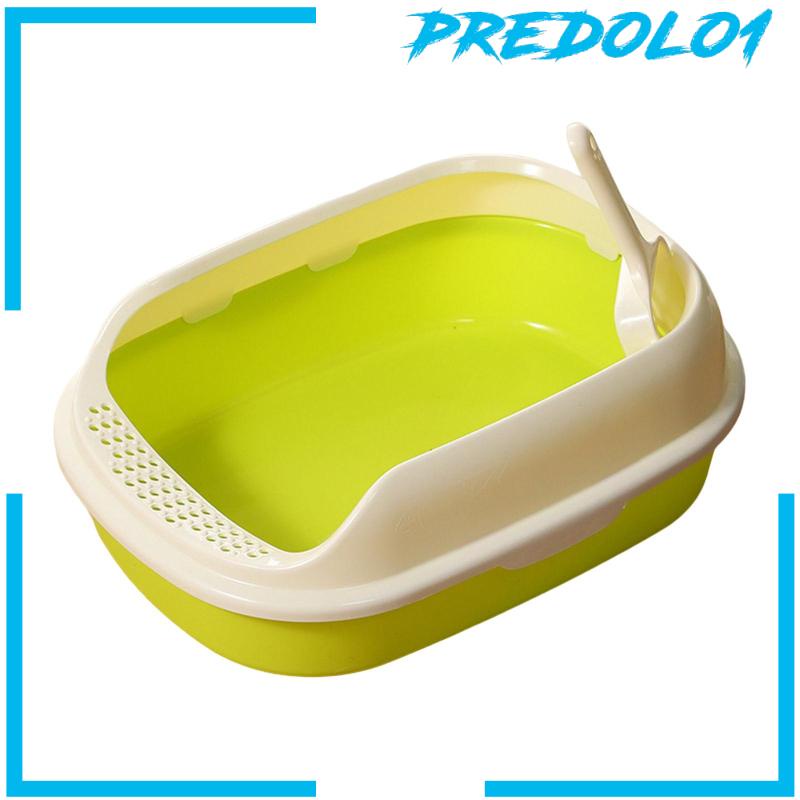 [Predolo1] Cat Litter Box Kitten Toilet Pet Litter Tray Wadah Kotoran Kucing Pispot